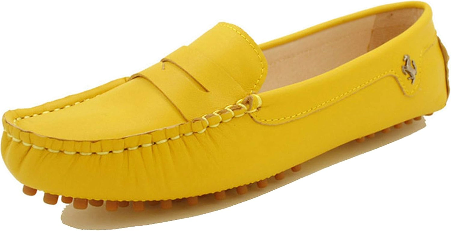Womens Penny Loafers Quality Leather Dress Slip-Ons Flats YB96018