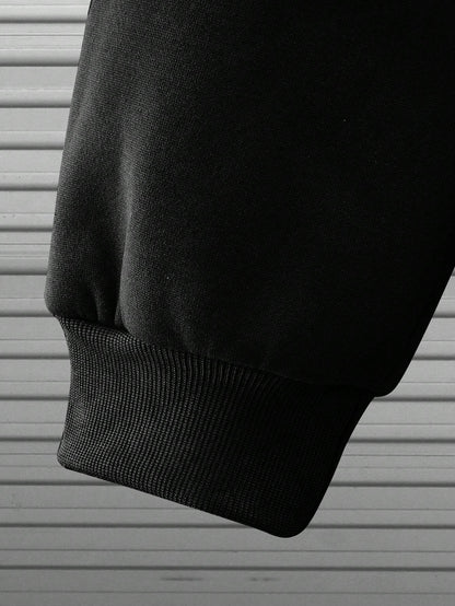 Manfinity Homme 2Pcs Men'S Casual Letter Printed Sweatshirt and Sweatpants Set, for Daily Leisure , Track Suit , Urban , Color Block, Fall Clothes